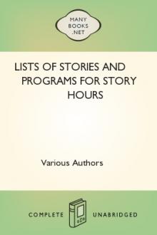 Lists of Stories and Programs for Story Hours by Unknown