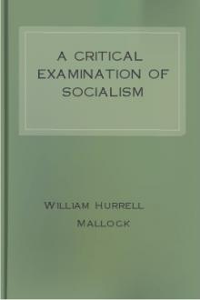 A Critical Examination of Socialism by William Hurrell Mallock