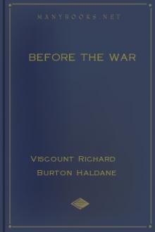 Before the War by Richard Burdon Haldane Haldane
