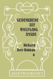 Gedenkrede auf Wolfgang Amade Mozart by Richard Beer-Hofmann