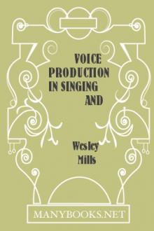 Voice Production in Singing and Speaking by Wesley Mills