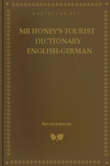 Mr Honey's Tourist Dictionary English-German by Unknown