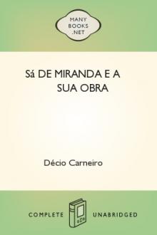 Sá de Miranda e a sua Obra by Décio Carneiro