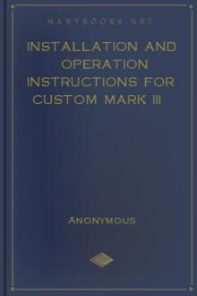 Installation and Operation Instructions For Custom Mark III CP Series Oil Fired Unit by Anonymous