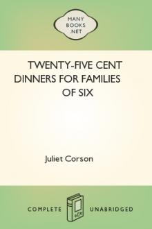 Twenty-Five Cent Dinners for Families of Six by Juliet Corson