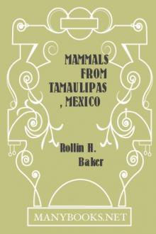 Mammals from Tamaulipas, Mexico by Rollin Harold Baker