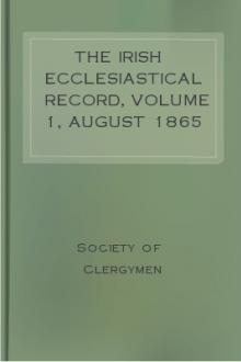 The Irish Ecclesiastical Record, Volume 1, August 1865  by Unknown