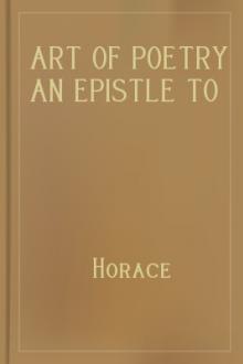 Art of Poetry an Epistle to the Pisos  by Horace