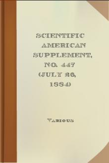 Scientific American Supplement, No. 447 (July 26, 1884) by Various Authors