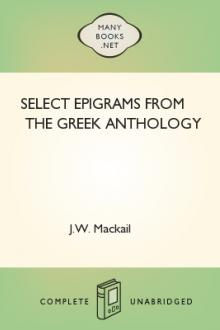 Select Epigrams from the Greek Anthology  by J. W. Mackail