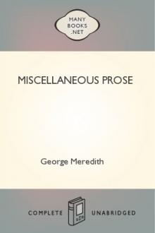 Miscellaneous Prose by George Meredith