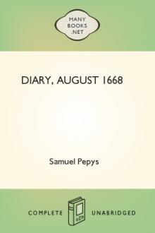 Diary, August 1668 by Samuel Pepys