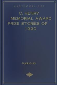 O. Henry Memorial Award Prize Stories of 1920 by Unknown