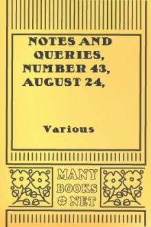 Notes and Queries, Number 43, August 24, 1850 by Various