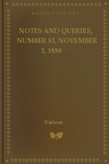 Notes and Queries, Number 53, November 2, 1850 by Various
