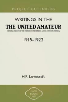 Writings in the United Amateur, 1915-1922 by H. P. Lovecraft