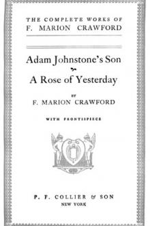 Adam Johnstone's Son by F. Marion Crawford