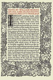 The Art and Craft of Printing by William Morris