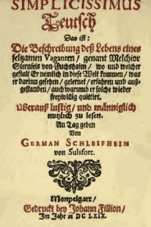 The Adventurous Simplicissimus by Hans Jacob Christoph von Grimmelshausen