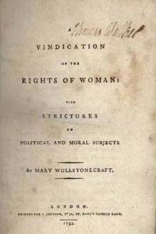 mary wollstonecraft a vindication of the rights of woman 1792